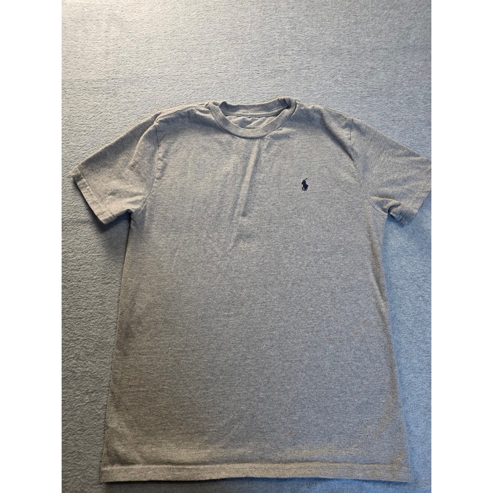 Polo Ralph Lauren Mens Heather Grey Crewneck T-Shirt‎ Navy Pony 323131918055